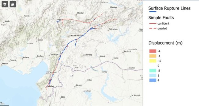 Adana ve Doğu Anadolu Fay Hattı Kaynak: USGS