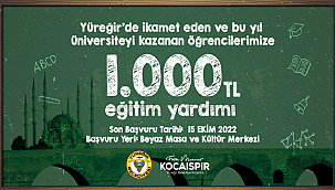 Yüreğir Belediyesi'nden Gençlere 1000 TL Eğitim Desteği