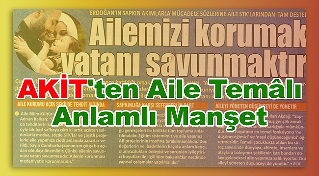 Ailemizi korumak vatanı savunmaktır 