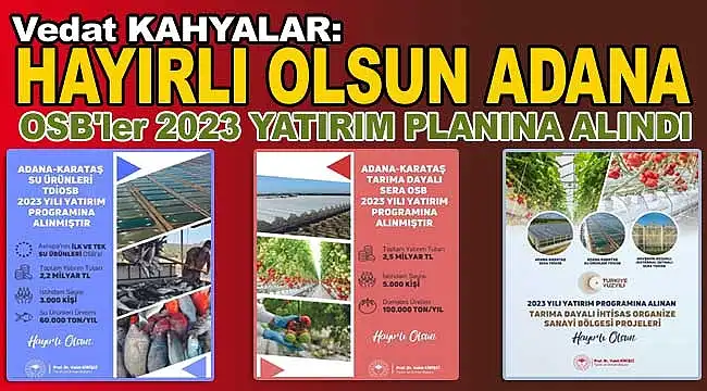 Ve Vedat Kahyalar İmzalı Projede FİNAL: 2023 Yatırım Programında 