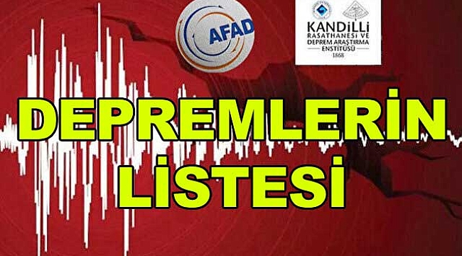 DEPREM DETAYLARI