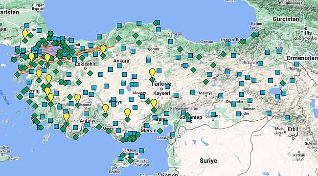 Kandilli Rasathanesi Deprem İstasyonları