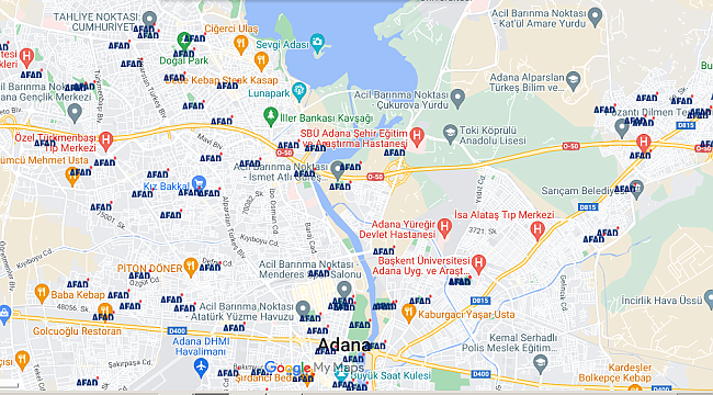 AFAD'ın ADANA İçin 2022 Yılı Halk Acil Toplanma Yerleri