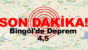 SON DAKİKA: Bingöl'de Deprem