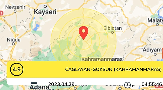 Son Dakika! Kahramanmaraş'ta Deprem!