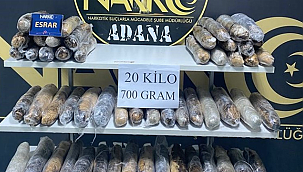 Adana'da 20 kilo 700 gram esrar ele geçirildi, 1 kişi tutuklandı