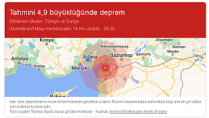 Son Dakika: Tahmini 4,9 büyüklüğünde deprem!