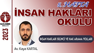 Mazlumder İnsan Hakları Okulu 5. Hafta