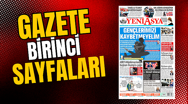 8 Kasım 2024 Gazete 1. Sayfaları
