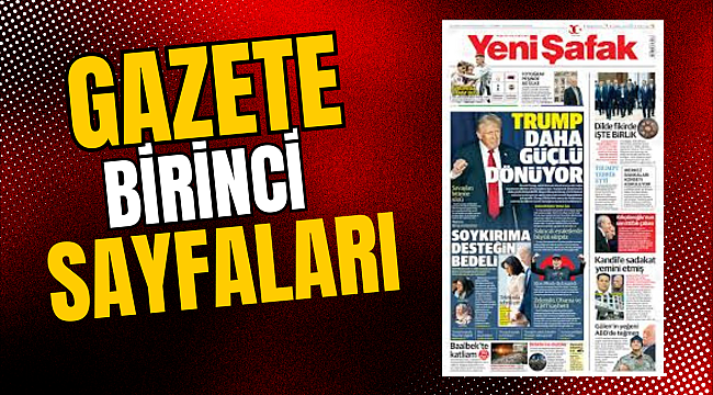 Gazete 1. Sayfaları 7 Kasım 2024