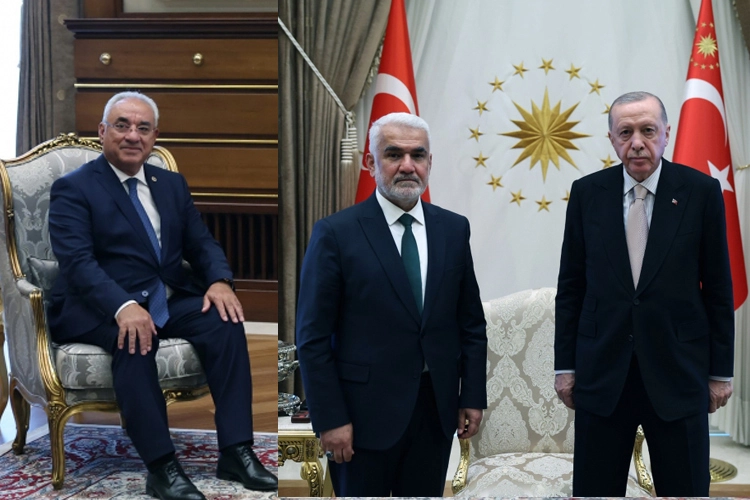Cumhurbaşkanı Erdoğan, DSP ve HÜDA PAR liderlerini kabul etti