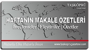 Haftanın Makale Özetleri